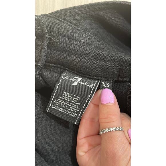 7 For All Mankind Women's Overall Dress in Black Sands Twill size 2 - Picture 7 of 11